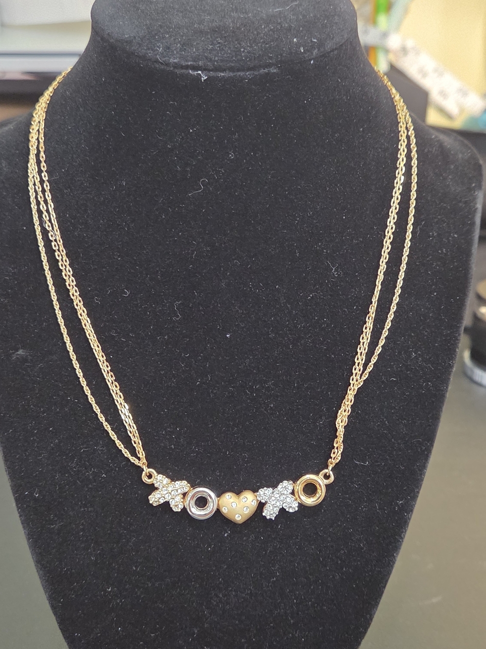 Swarovski Gold-Tone XOXO Layered Necklace - Women Jewelry